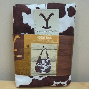 Yellowstone Faux Leather Cow Print Hobo Bag Brand New